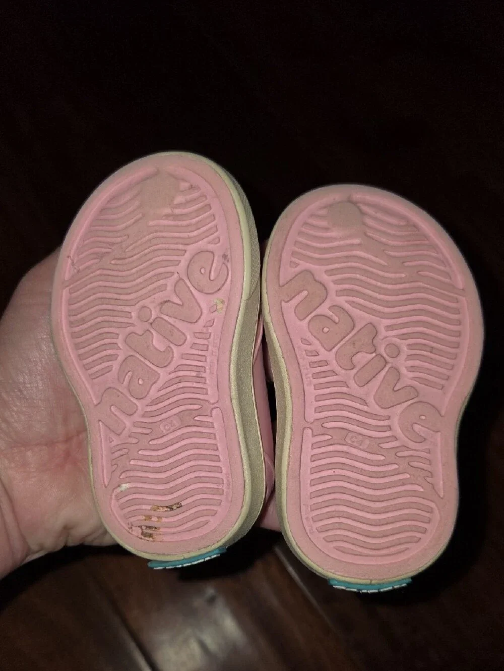 Native Toddler Pink Slip-On Shoes Size C4